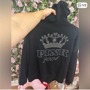 VICTORIAS SECRET PINK LMT. EDITION BLING FULL ZIP HOODIE